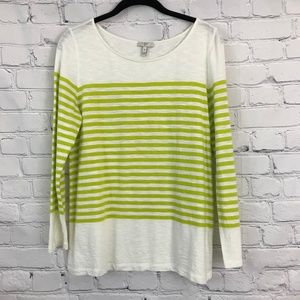 Joie Lime striped long sleeve top